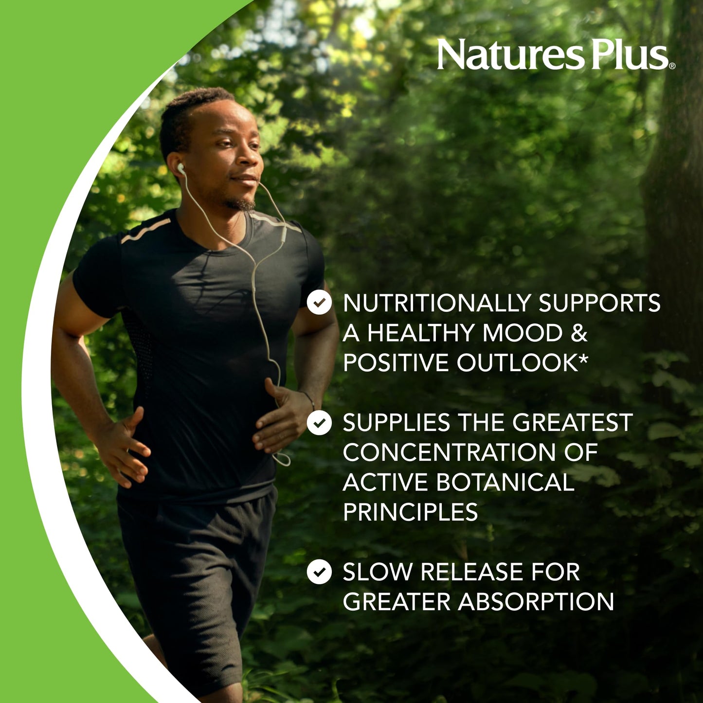Natures Plus Herbal Actives St. John’s Wort Extended Release - 60 Tablets, Pack of 2 - Supports a Healthy Mood & Positive Outlook - Vegetarian, Gluten Free - 120 Total Servings