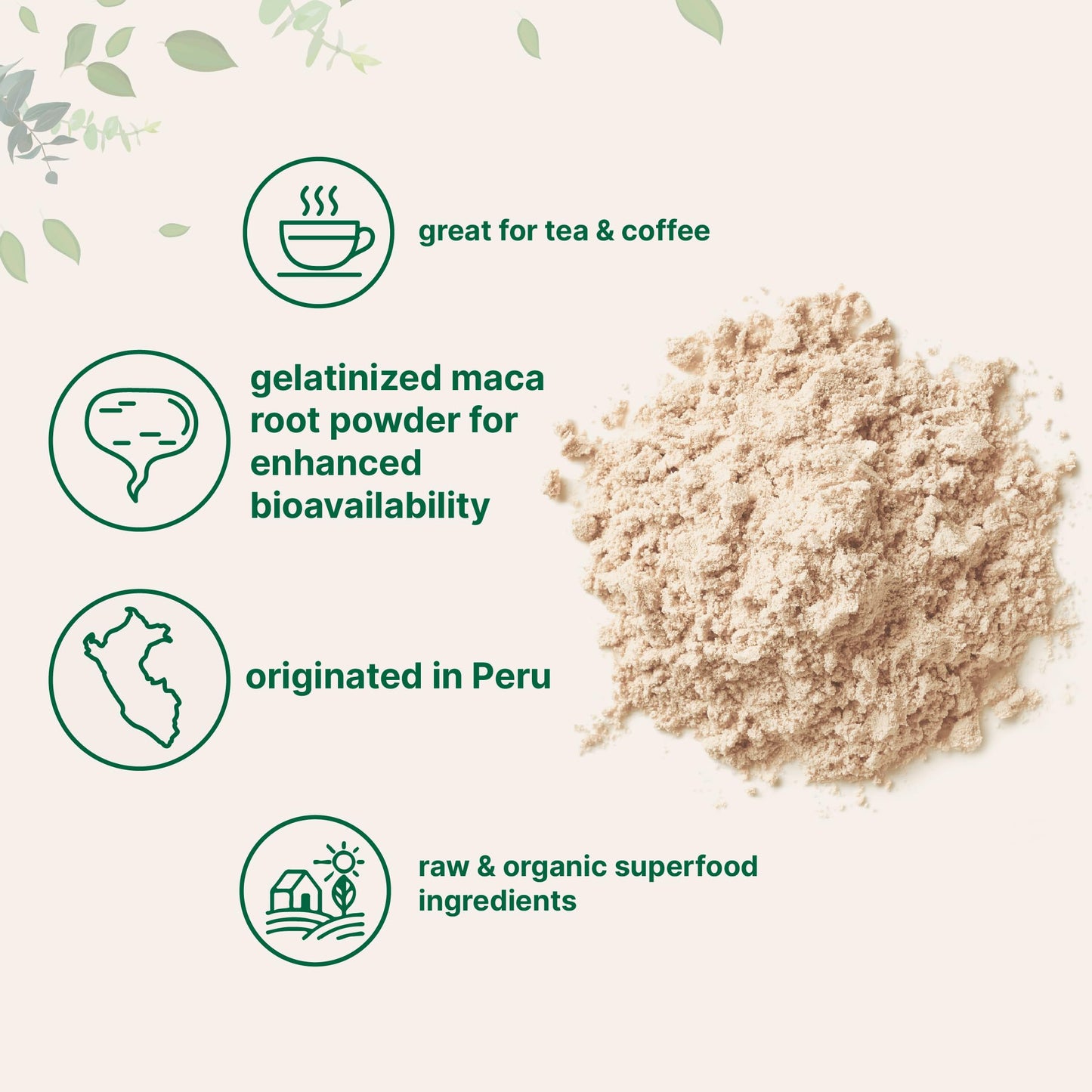 Pre-Order | Arrives in 5–10 Days – Organic Maca Root Powder, 2 Pound, Gelatinized for Better Absorption, Rich in Antioxidants, Help Energy, Stamina, Endurance, Strength and Immune System, No GMOs, Vegan Friendly and Peru Origin