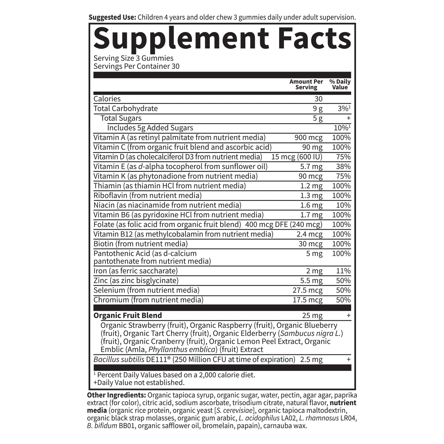Garden of Life Kids Multivitamin Gummy with Iron+Probiotics for Immune Health & Digestion:Vitamins D, C, E, B, Zinc for Energy&Development,Vitamin Code,Non-GMO,Gluten-Free, Orange,30 Day Supply