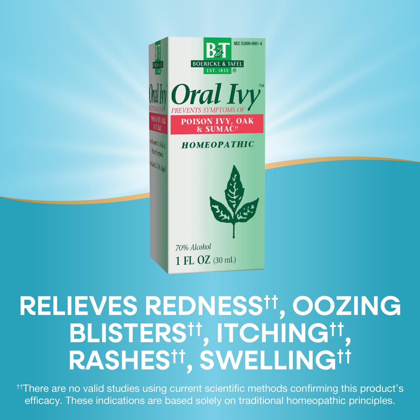 Nature's Way Boericke & Tafel Oral Ivy Liquid, Poison Ivy & Oak Treatment**, Relieves Itching & Burning**, 1 Fl. Oz