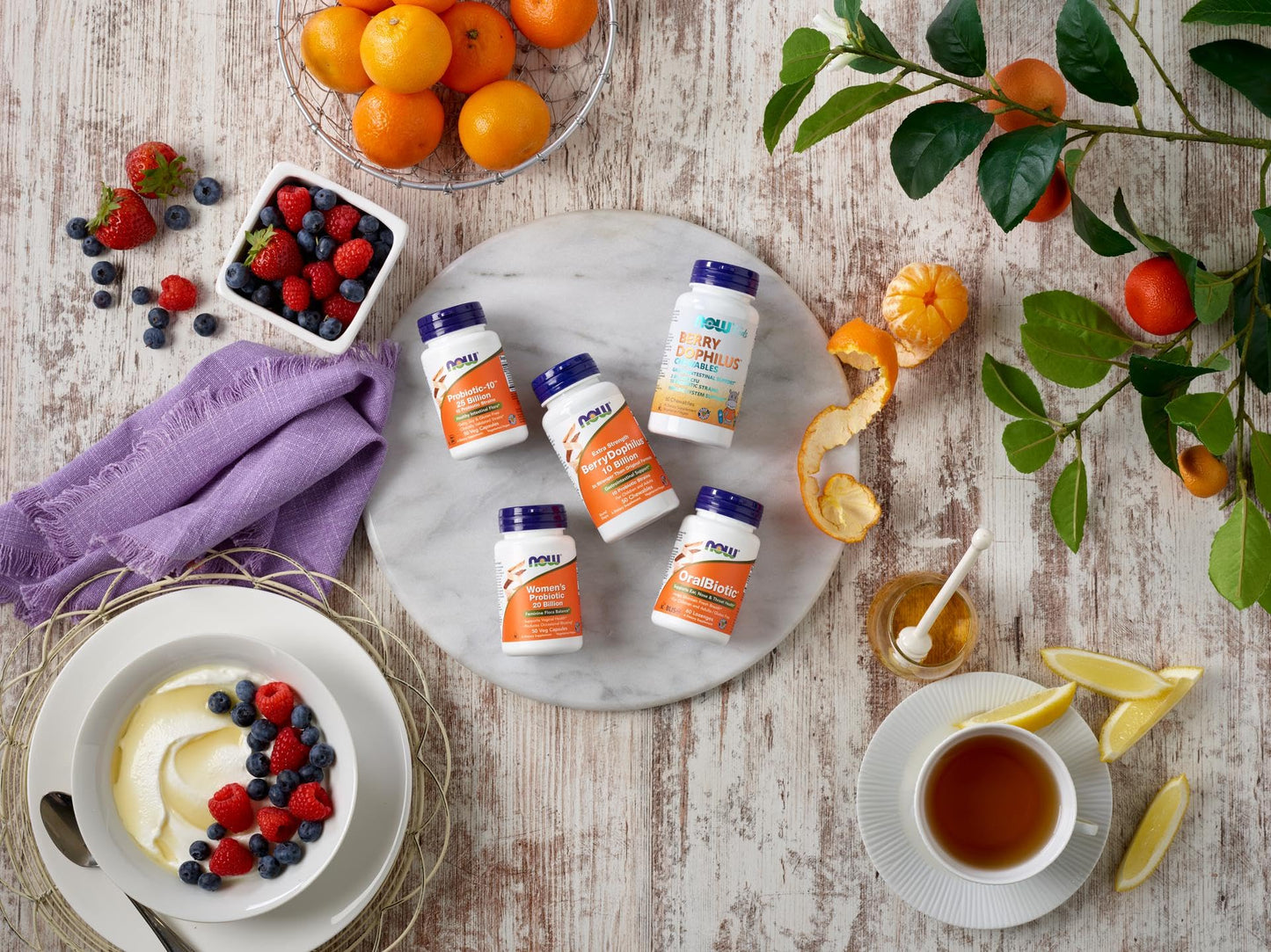 NOW Foods Supplements, BerryDophilus™ with 2 Billion, 10 Probiotic Strains, Xylitol Sweetened, Strain Verified, 60 Chewables, packaging may vary