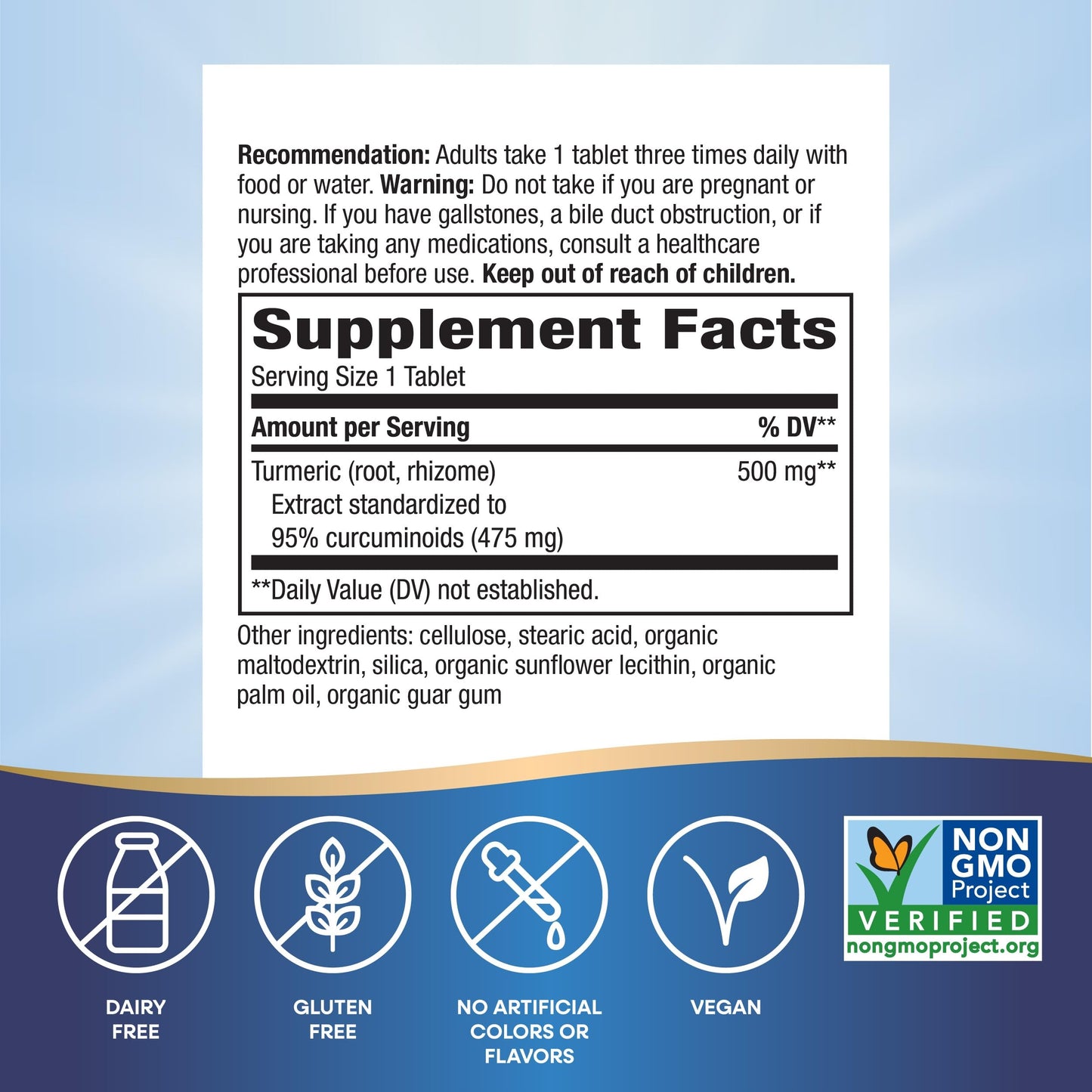 Nature's Way Turmeric Premium Extract - Supports Joint Health* - Non-GMO Project Verified - 500 mg per Serving - Joint Supplement Turmeric Tablets* - Gluten Free - 120 Tablets