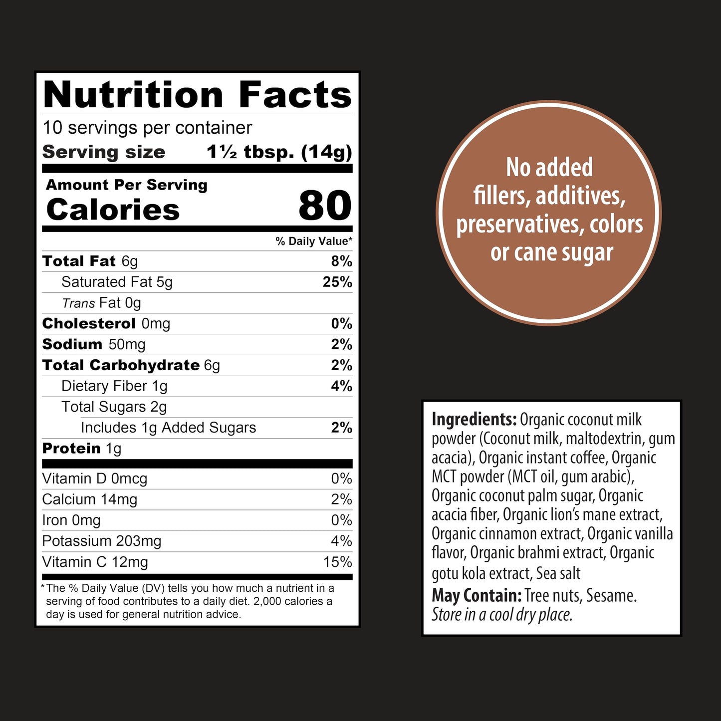 Organic Traditions Focus Fuel Mushroom Coffee – Organic Instant Mushroom Coffee with Lion’s Mane, Adaptogens, MCTs & Coconut Milk Powder – Supports Focus, Memory & Creativity (10 Servings) 140g/5oz