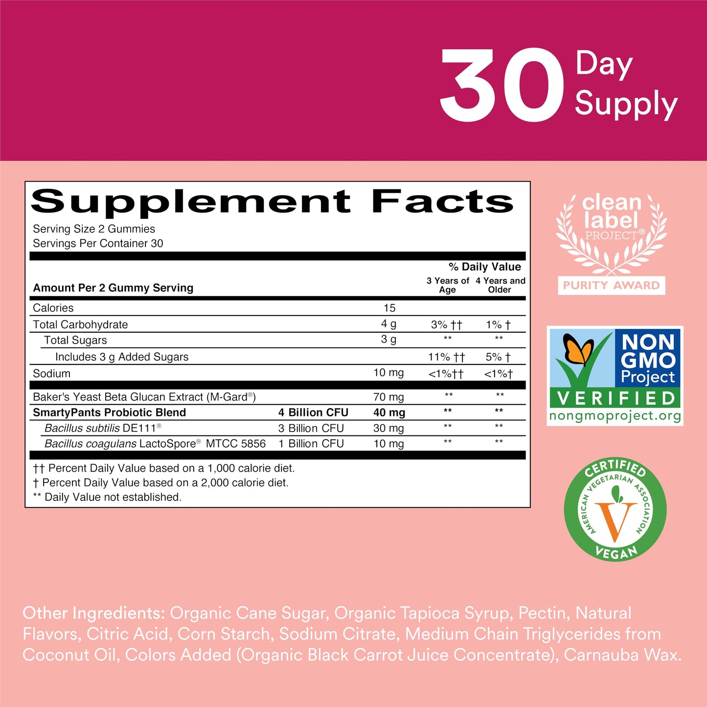 SmartyPants Kids Multivitamin Gummies and Probiotic Immunity Bundle: Omega 3 Fish Oil (EPA/DHA), Vitamin D3, C, Vitamin B12, B6, Digestive & Immune Support Supplement (30 Day Supply)