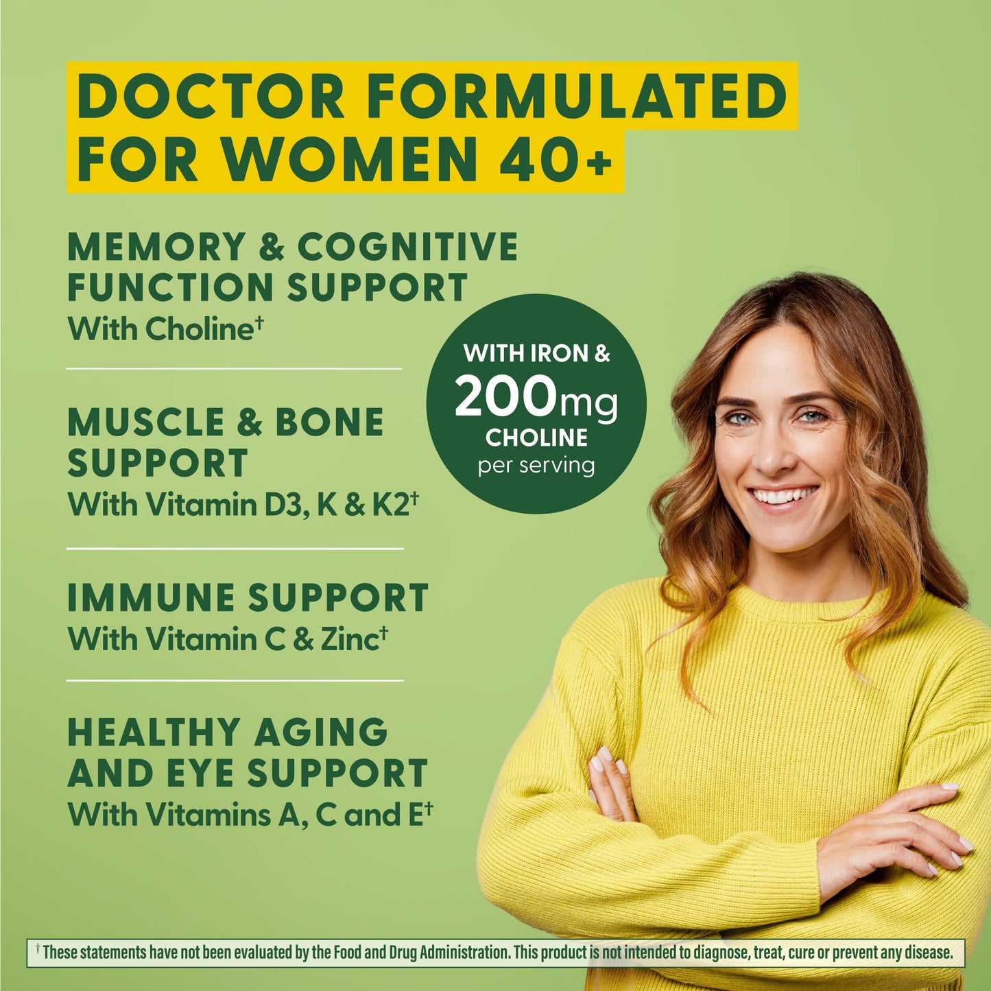 Pre-Order | Arrives in 5–10 Days – MegaFood Women's 40+ Advanced Multivitamin for Women - Dr Formulated - Vitamin B, Vitamin D3, Vitamin K2 & Choline - Energy Metabolism, Brain Health & Bone Health - Vegetarian - 120 Tabs (60 servings)