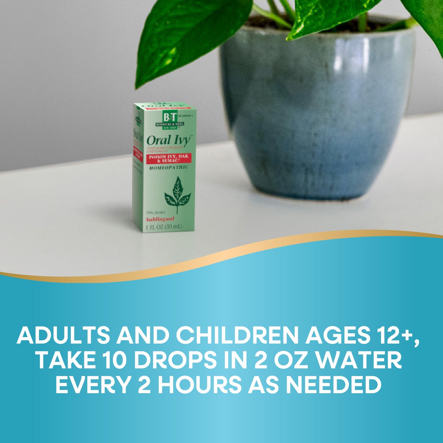 Nature's Way Boericke & Tafel Oral Ivy Liquid, Poison Ivy & Oak Treatment**, Relieves Itching & Burning**, 1 Fl. Oz