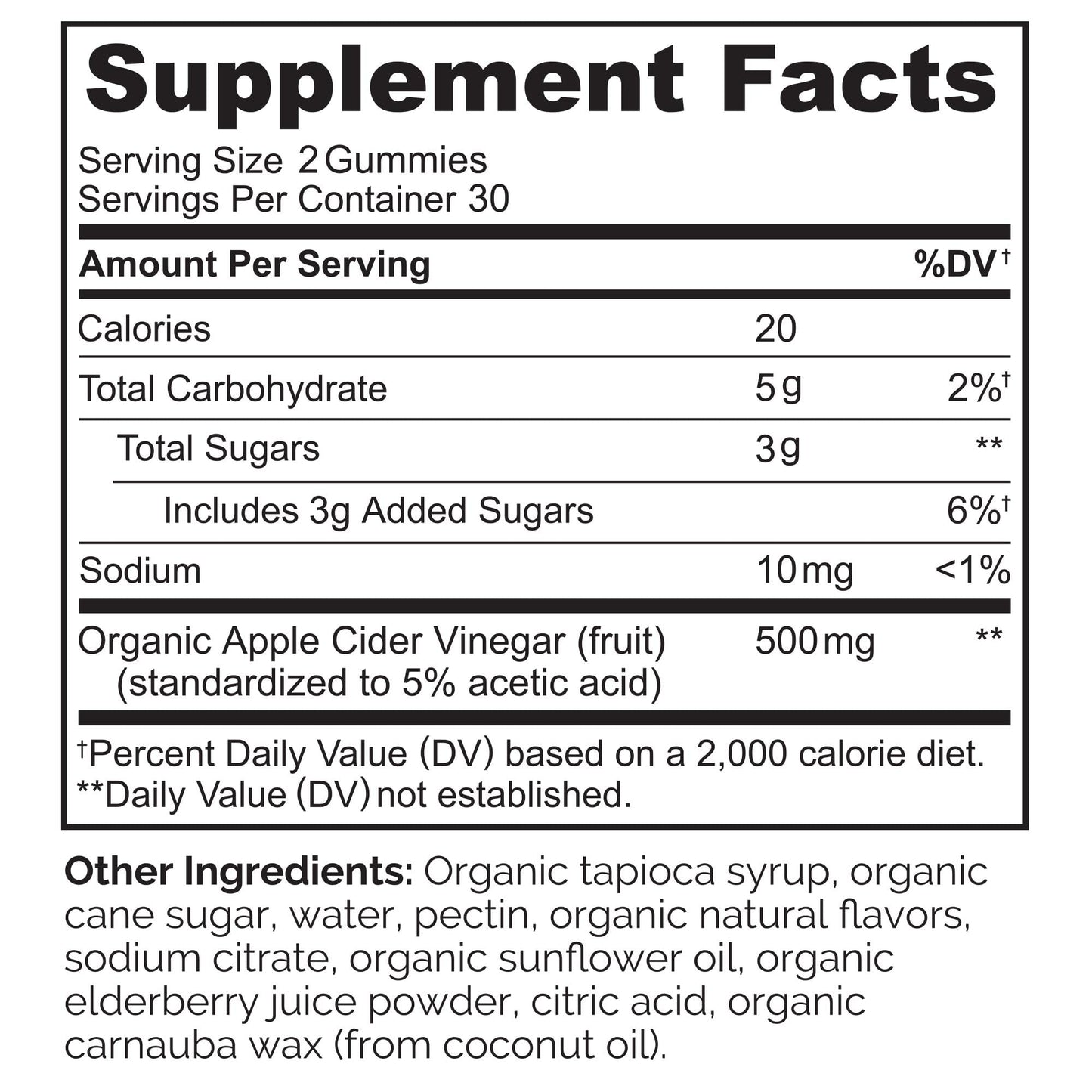 NATURELO Apple Cider Vinegar Gummies, Certified Organic, Vegan - 60 Gummies