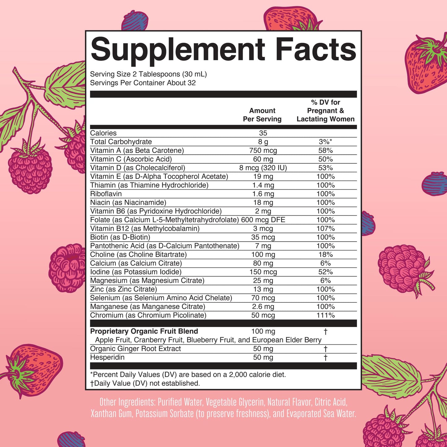 MaryRuth Organics Postnatal & Prenatal Vitamins for Women | Sugar Free | Womens Multivitamin for Pre-Conception, Pregnancy & Nursing | Ginger | Selenium | Folate | Vegan | Non-GMO | Gluten Free | 32oz