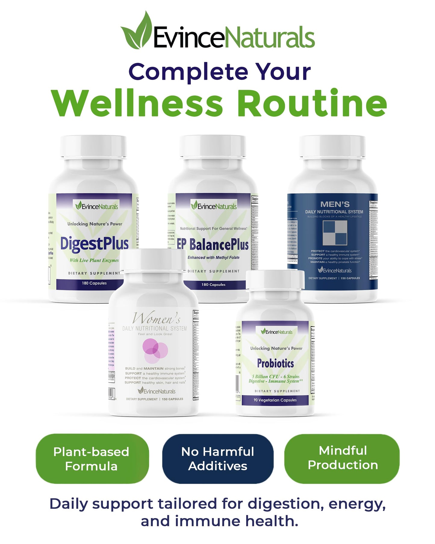 Probiotic and Prebiotic Supplement - 6 Strains of Intense Regenerative Probiotics for Men & Women 5 Billion CFU - Bowel, Inflammation, Immunity, & Digestive Support - Digestive Supplement, 90 Capsules