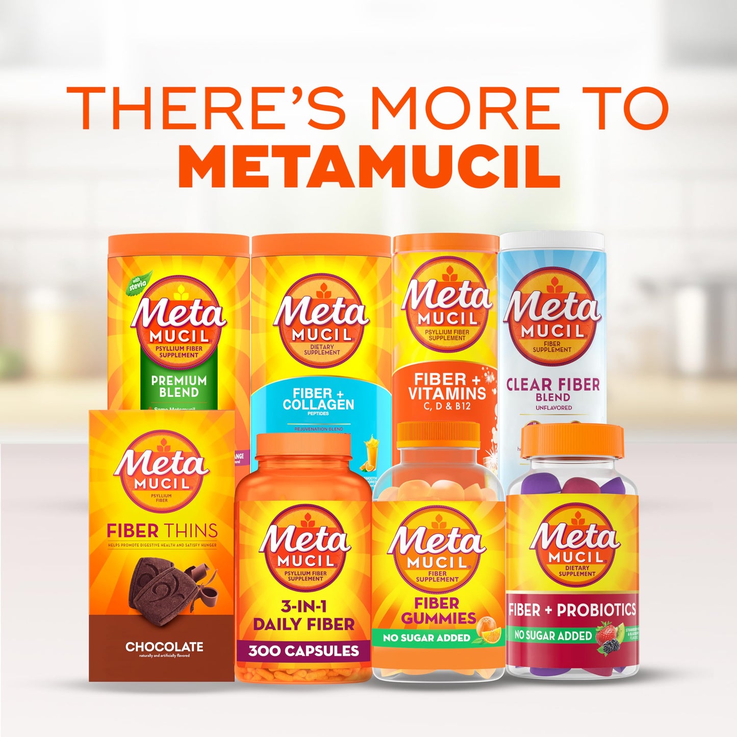Metamucil Fiber Gummies for Adults, No Sugar Added Orange Flavor, 5g Plant Based Prebiotic Fiber Supplement Blend, 72 Count
