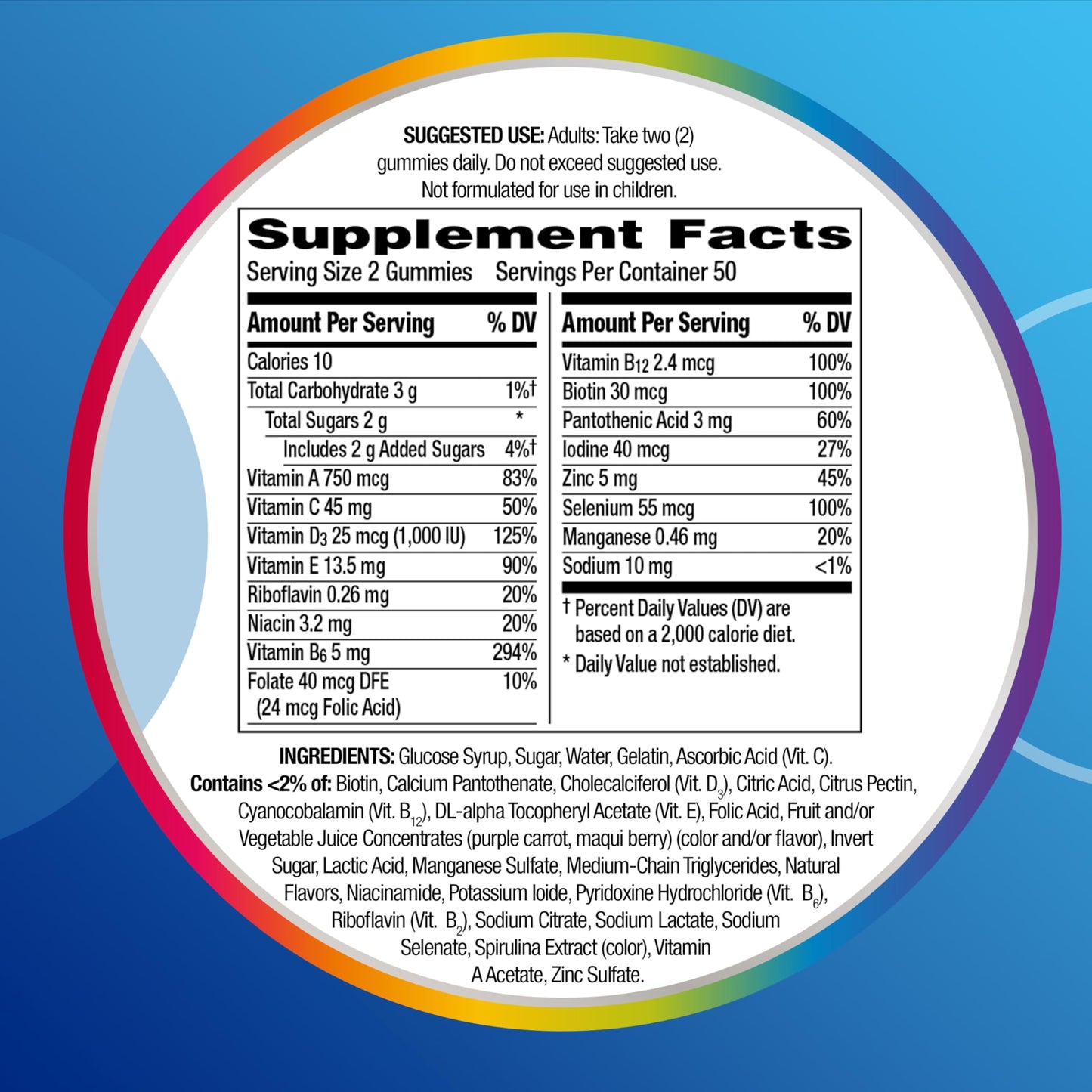 Pre-Order | Arrives in 5–10 Days – Centrum MultiGummies Gummy Multivitamin for Men, Multivitamin/Multimineral Supplement with Selenium, Antioxidants and Vitamin D3, Assorted Fruit Flavor - 170 Count