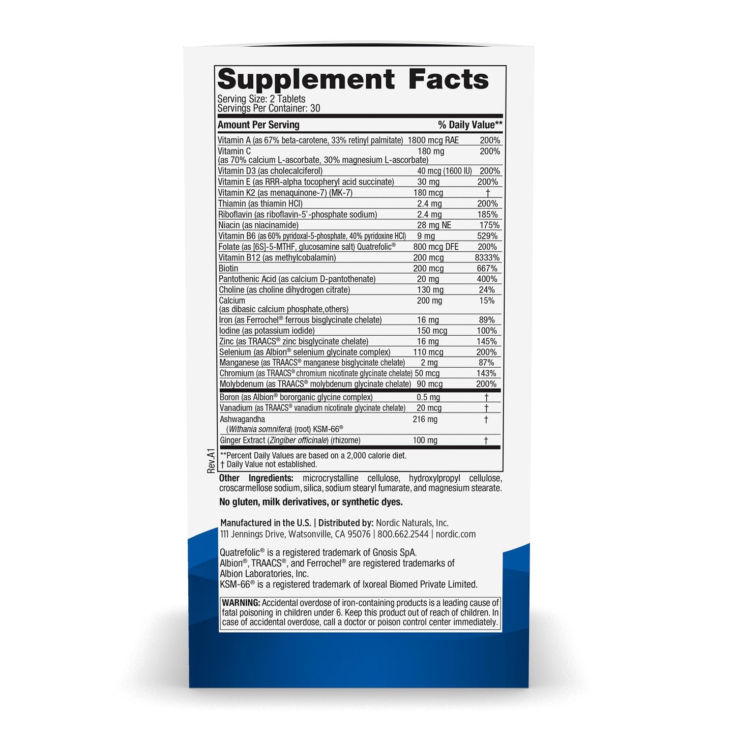 Pre-Order | Arrives in 5–10 Days – Nordic Naturals Women’s Multivitamin Extra Strength - Skin, Hair, Energy, & Bone Support - Immunity Supplement - 20 Essential Nutrients - 60 Tablets - 30 Servings