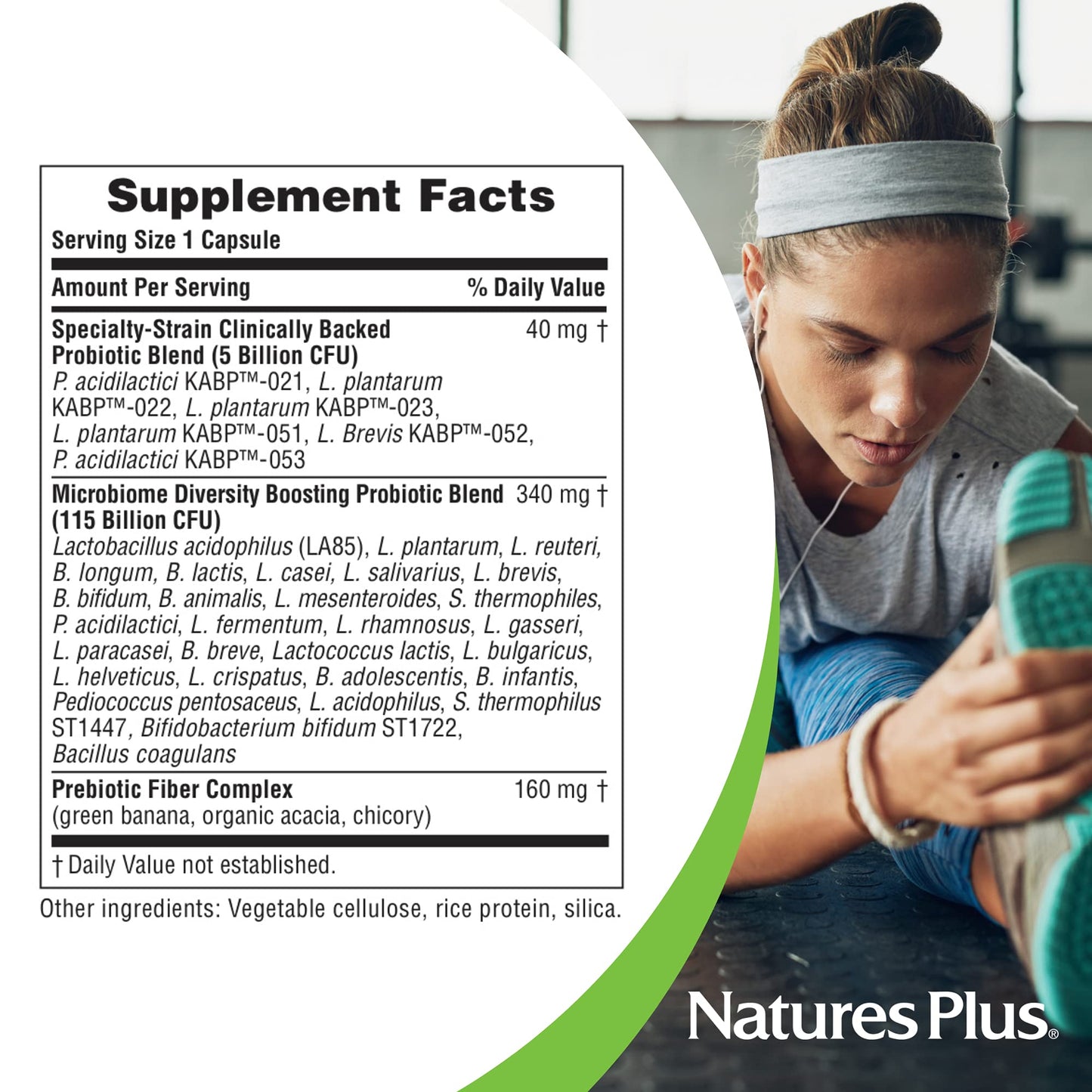 Natures Plus GI Natural Probiotic Mega - 30 Capsules, Pack of 2 - Digestive & Immune Health - Gluten Free - 60 Total Servings