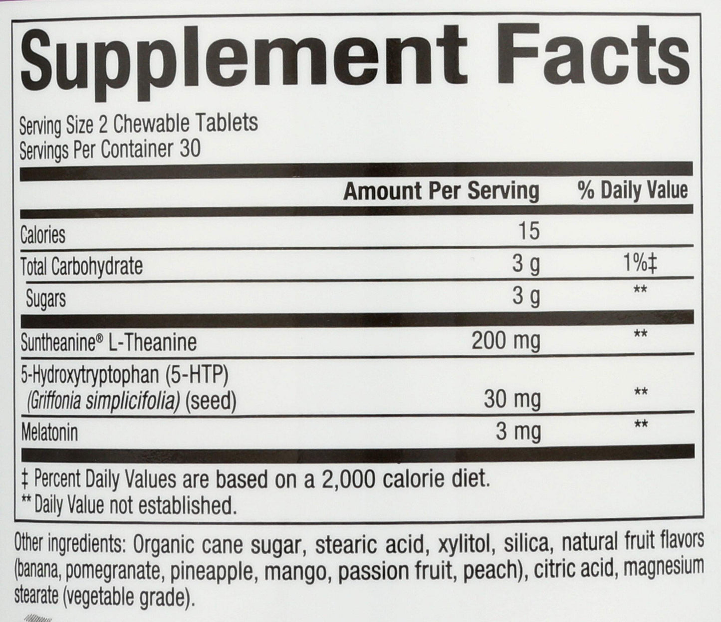 Stress-Relax Chewable Tranquil Sleep by Natural Factors, Sleep Supplement, Tropical Fruit Flavor, 60 Tablets