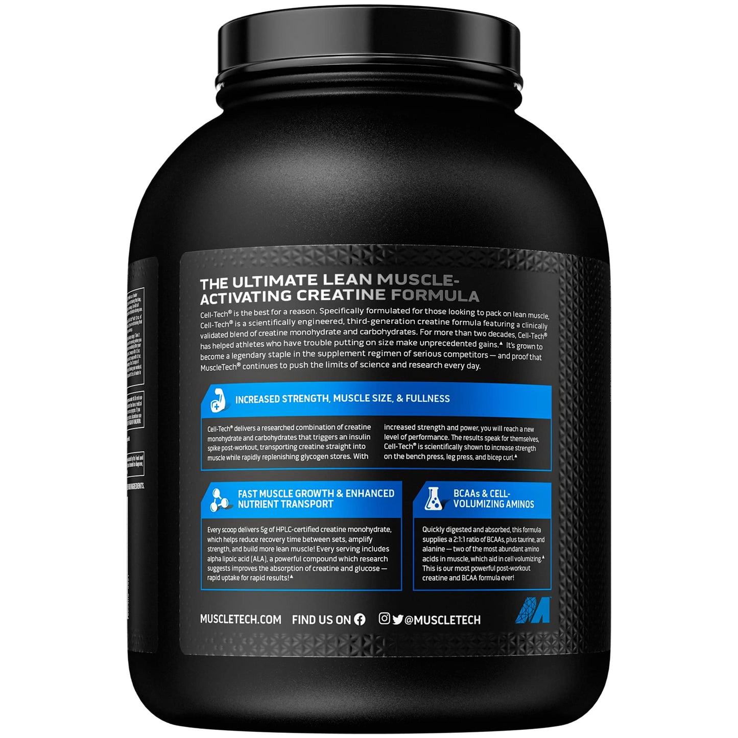 MuscleTech Cell-Tech Creatine Powder & Clear Muscle HMB Supplements, Muscle Builder & Recovery Drink for Men & Women, 6 lbs Powder & 42 Softgels
