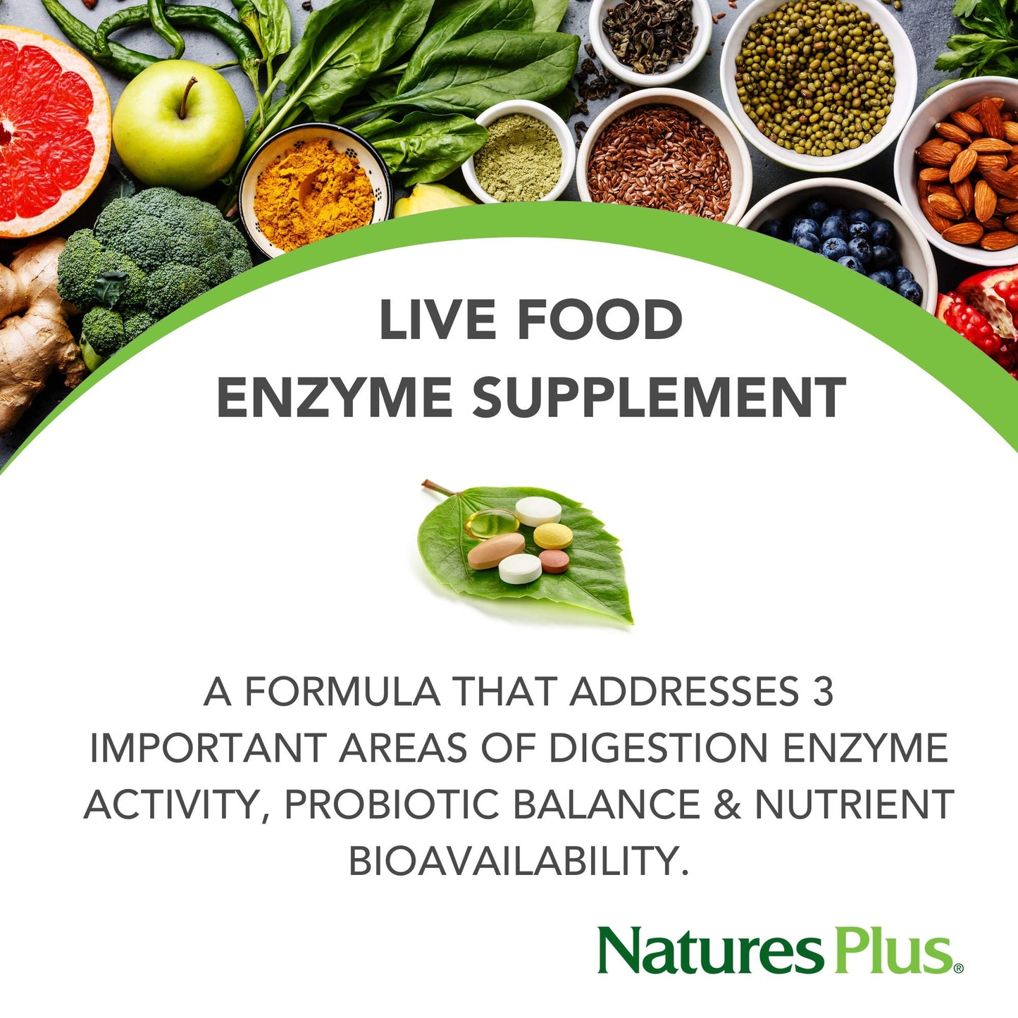 Natures Plus ActiZyme - 180 Vegetarian Capsules - Gut Health Supplement, Contains Digestive Enzymes, Probiotics, Aminogen, Bioperine - Gluten-Free - 90 Servings