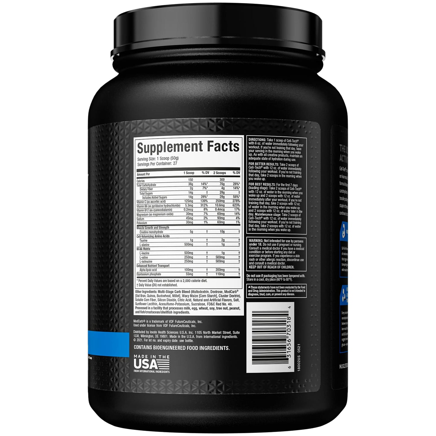 MuscleTech Cell-Tech Creatine Powder Bundle | Muscle Builder & Post Workout Recovery Drink for Men & Women | 6 lbs and 3 lbs