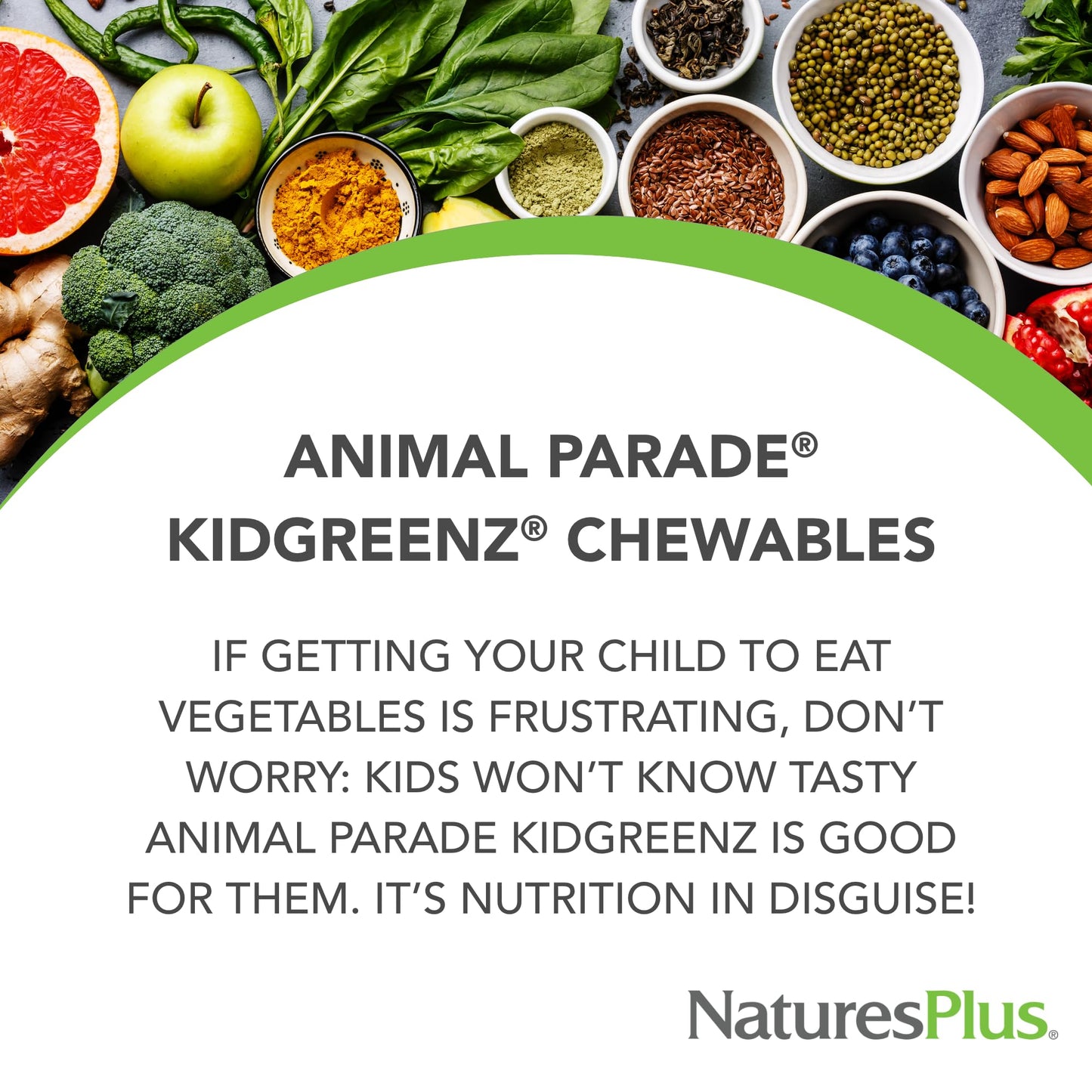 Natures Plus Animal Parade KidGreenz, Tropical Fruit Flavor - 90 Animal-Shaped, Chewable Tablets - Pack of 2 - with Broccoli & Spinach - Vegetarian, Gluten Free - 180 Total Servings
