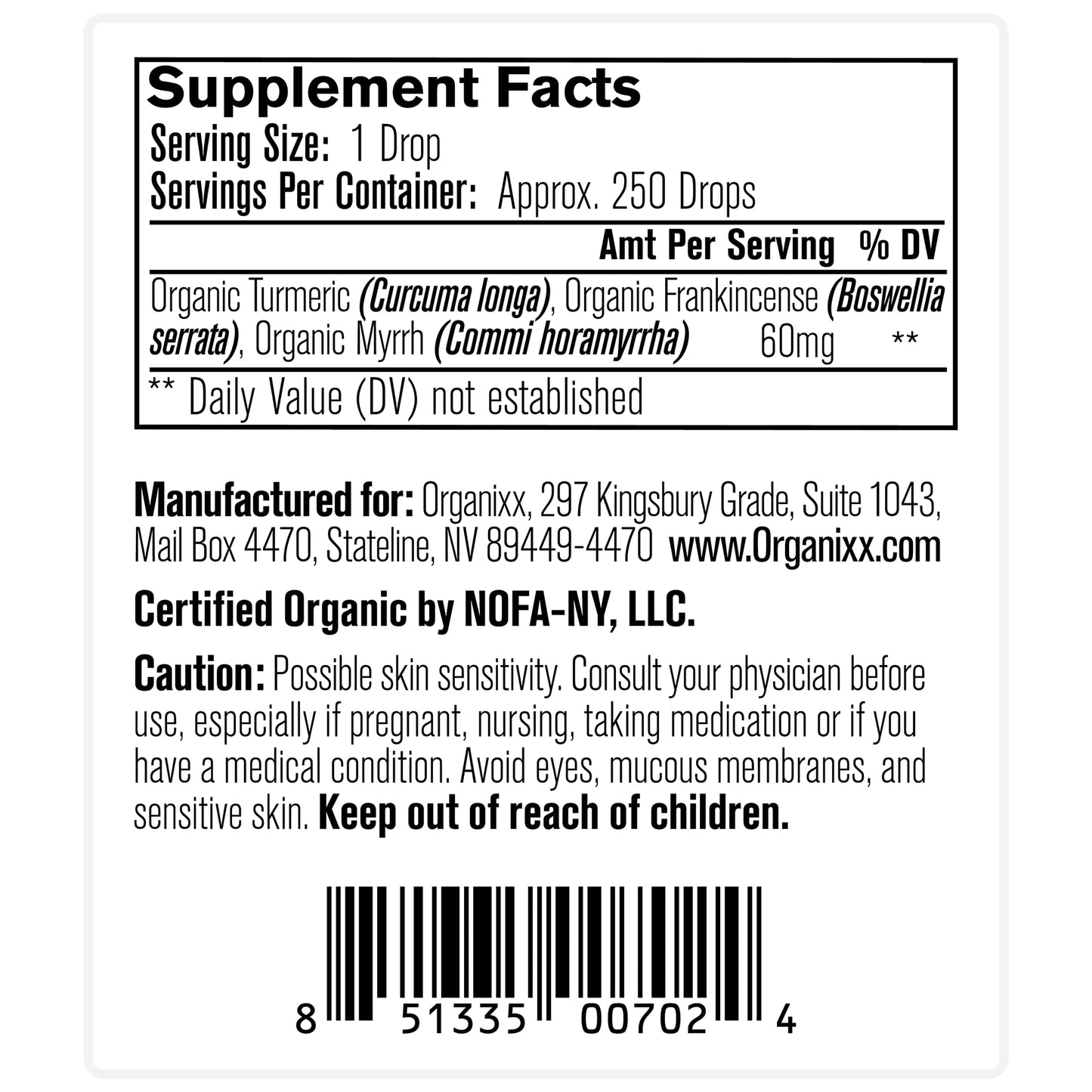 Organixx Magi Complexx Essential Oils Magi for Immune Support with Turmeric, Frankincense, Myrrh, Pure, Natural, Zero Additives, Use in Oil Diffuser, Bath Water, Lotions, Immunity Blend, Non GMO, 5 ml