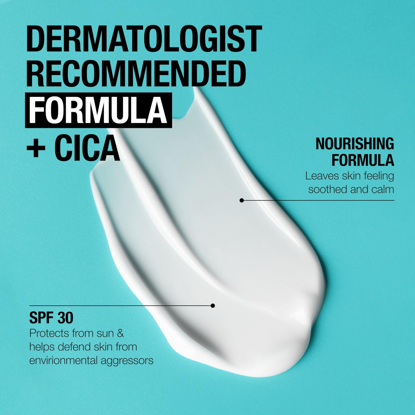 Neutrogena Ultra Gentle Daily Facial Moisturizer with SPF 30 Sunscreen with CICA, Lightweight Face Lotion with Broad Spectrum SPF 30 for Normal to Sensitive Skin, Fragrance-Free, 3.4 fl. oz