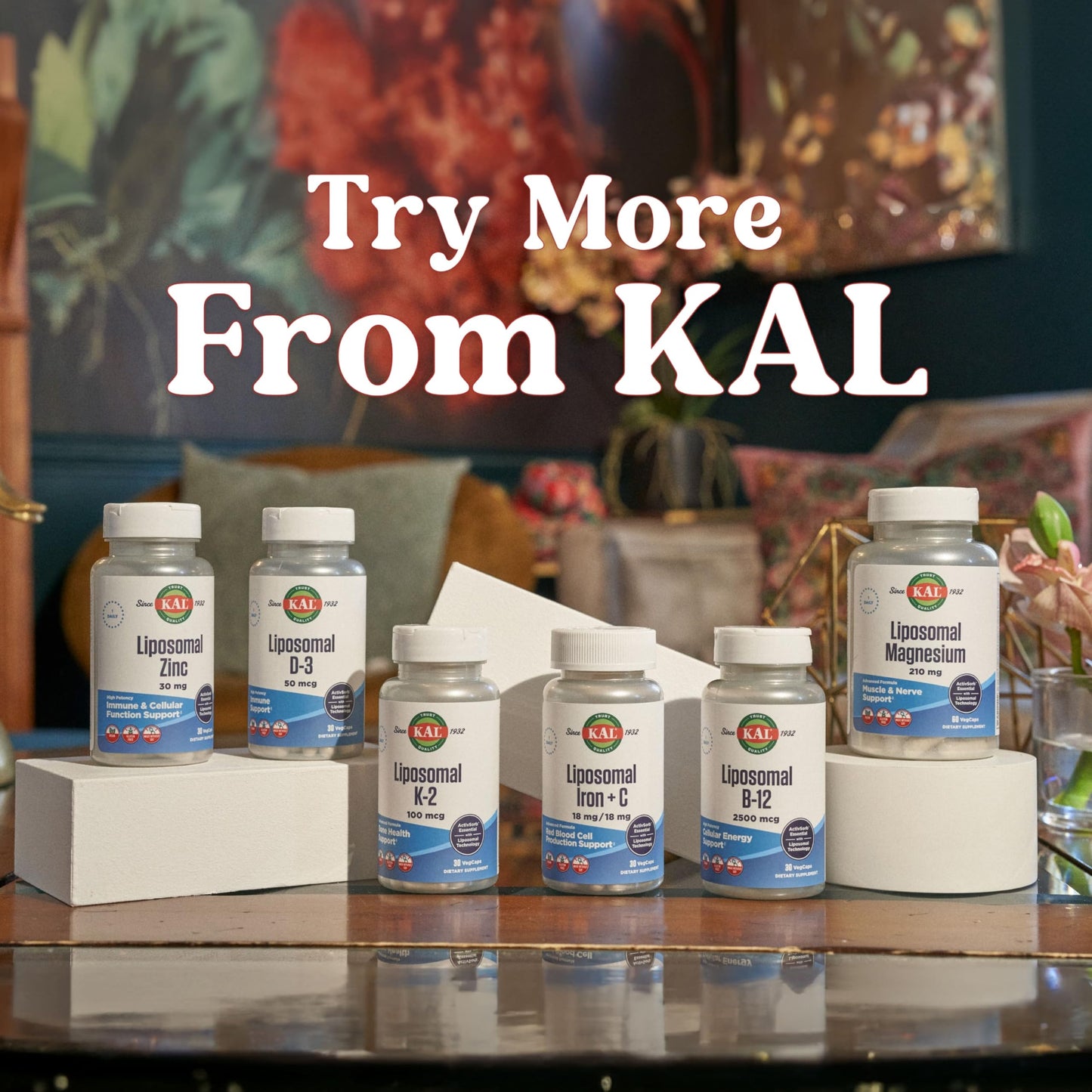 KAL Liposomal Magnesium Oxide 210 mg High Absorption, Liposomal Technology, Essentials Muscle Support, Advanced Formula, Vegan Capsules, Gluten Free, No Soy, 60 Servings