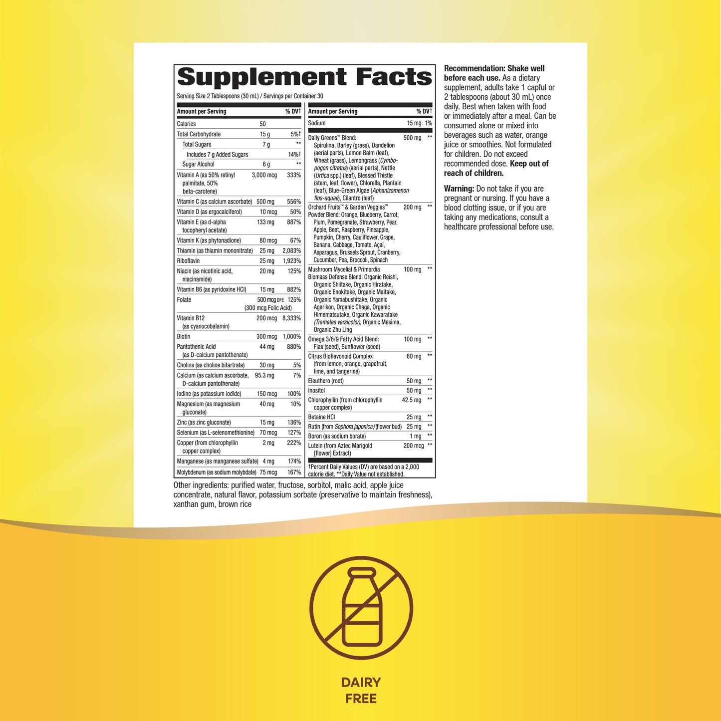 Nature's Way Alive! Max Potency Complete Liquid Multivitamin for Women and Men, Antioxidants Beta Carotene, Vitamins C & E, and Food-Based Blends, Citrus Flavored, 30.4 Fl Oz (Packaging May Vary)