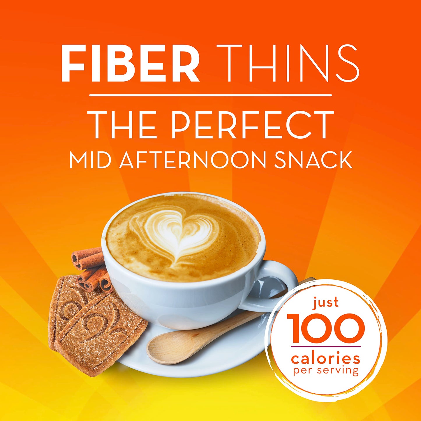 Metamucil Fiber Thins, Psyllium Husk Fiber, 5g Fiber per Serving, Supports Digestive Health and Satisfies Hunger, Daily Fiber Snack, Cinnamon Spice Flavor, 48 Total Servings (4 Packs of 12)
