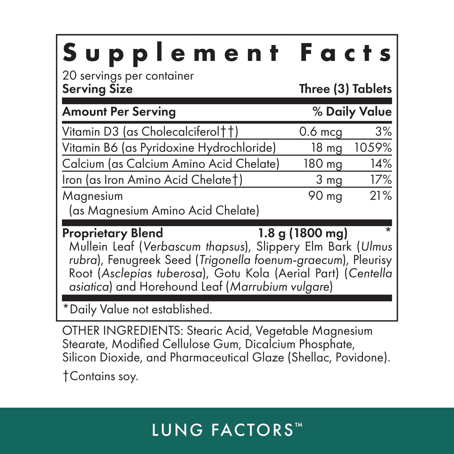 MICHAEL'S Health Naturopathic Programs Lung Factors - 60 Vegetarian Tablets - Nutrients for Lung Function - with Vitamin D, Calcium, and Magnesium - Kosher - 20 Servings