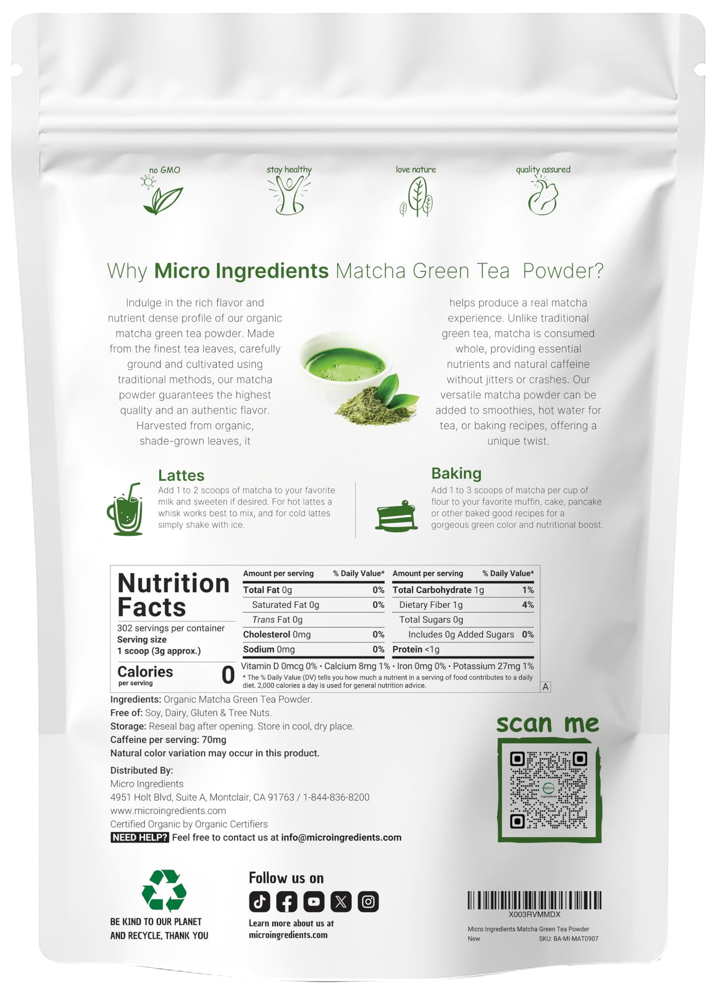 Pre-Order | Arrives in 5–10 Days – Organic Matcha Green Tea Powder, 2 Pound (32 Ounce) | Culinary Grade, Unflavored, First Harvest Authentic Japanese Origin, 100% Pure Matcha for Smoothies, Latte, and Baking | Non-GMO, 0 Calories