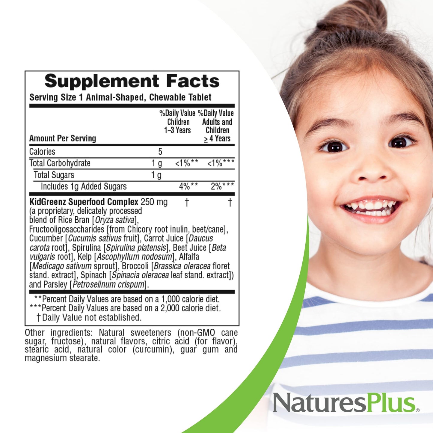 Natures Plus Animal Parade KidGreenz, Tropical Fruit Flavor - 90 Animal-Shaped, Chewable Tablets - Pack of 2 - with Broccoli & Spinach - Vegetarian, Gluten Free - 180 Total Servings