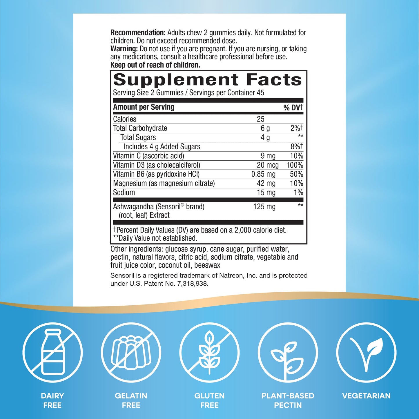 Nature's Way Stress Defense Gummies, Stress Support*, Supports Balanced Cortisol Response*, with Sensoril Ashwagandha, Vitamins B6, C, and D3, Raspberry Flavored, 90 Gummies (Packaging May Vary)