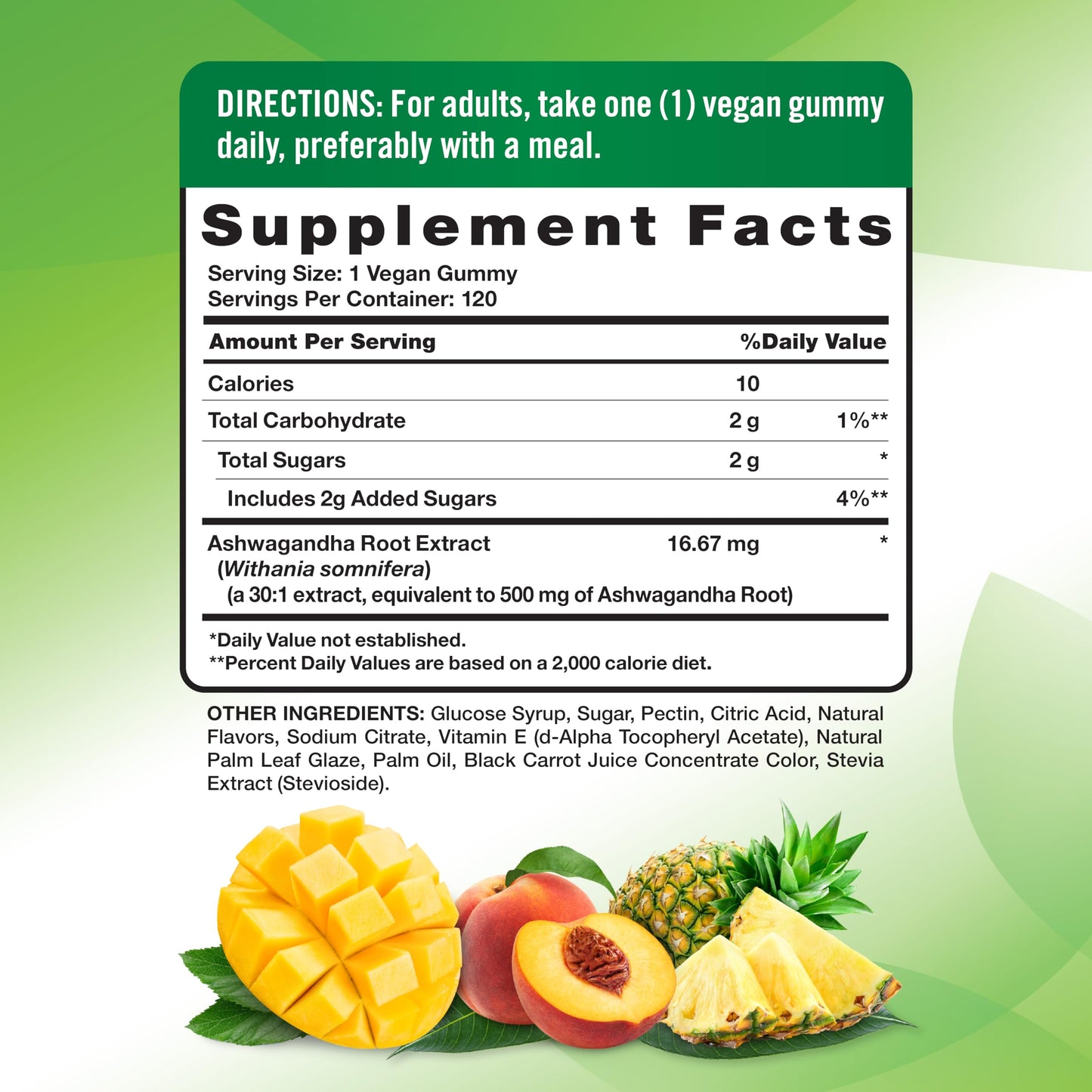 Nature's Truth Ashwagandha Gummies | 120 Count | Tropical Flavor | Vegan, Non-GMO & Gluten Free Supplement