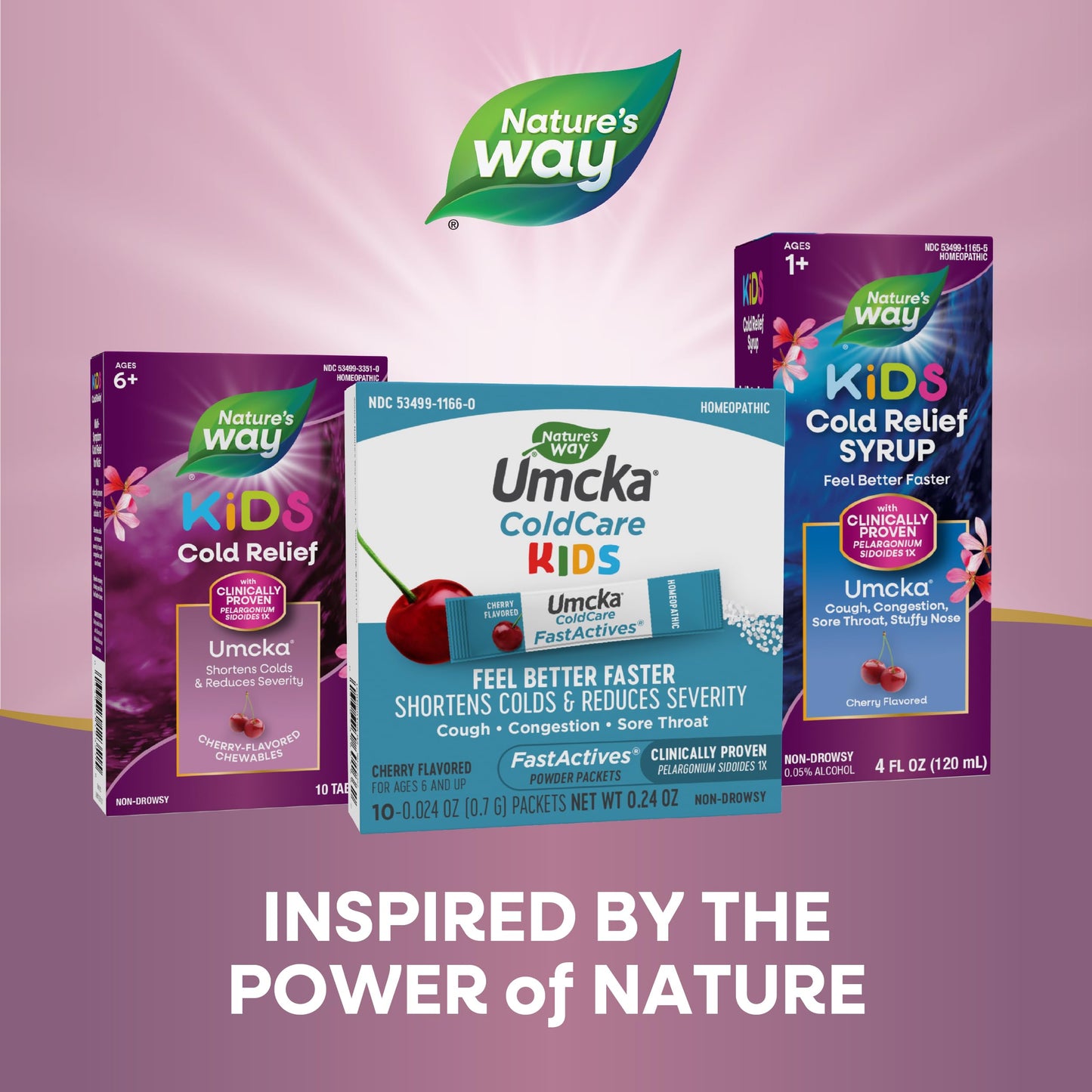 Nature's Way Umcka ColdCare Children's Cherry FastActives, 10 Count (Packaging May Vary)