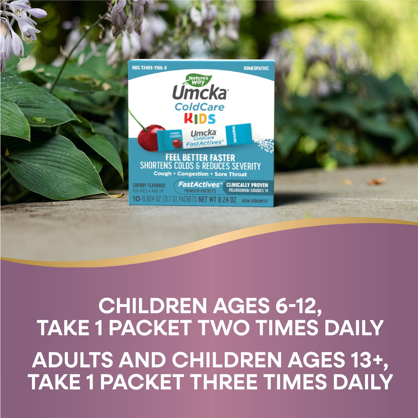 Nature's Way Umcka ColdCare Children's Cherry FastActives, 10 Count (Packaging May Vary)