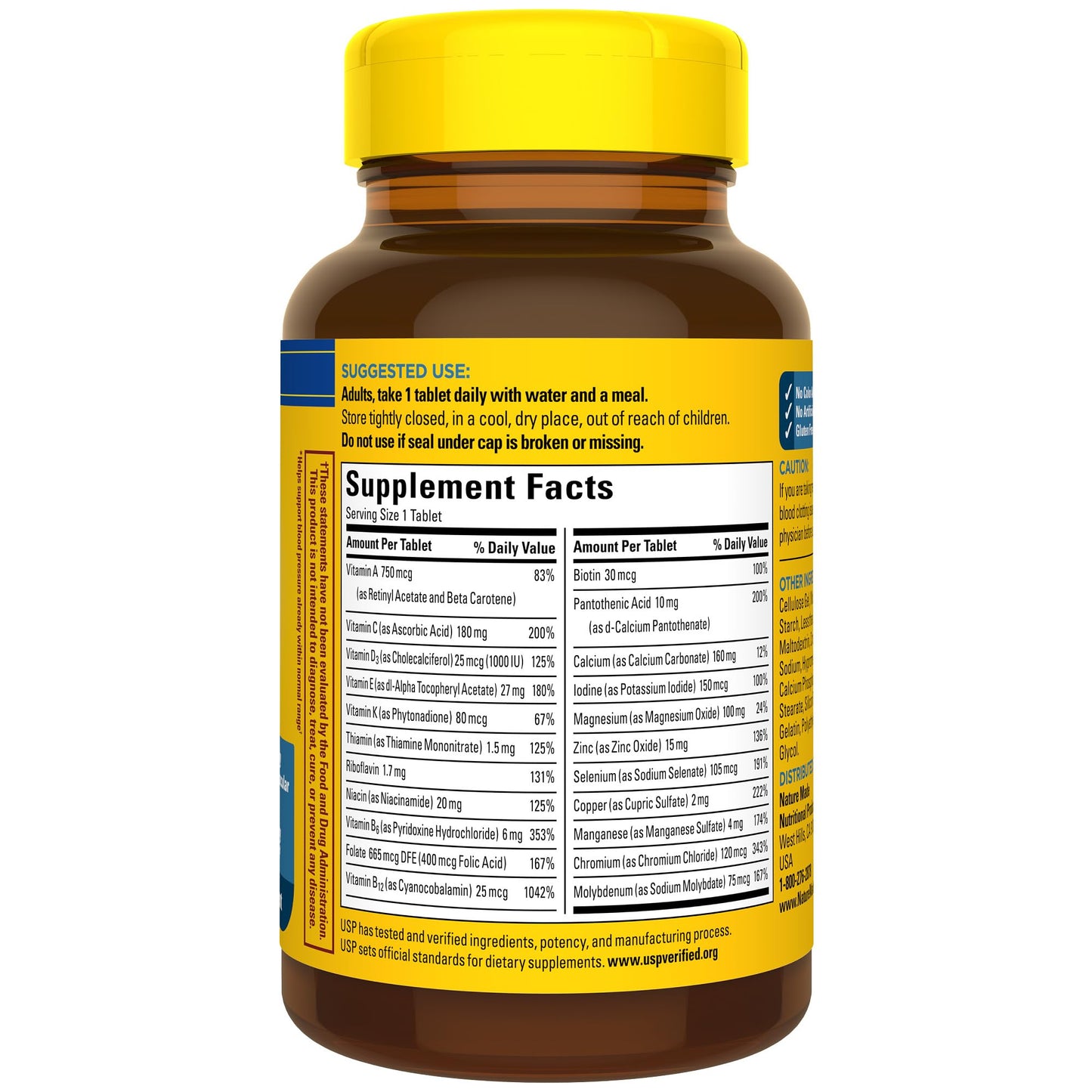 Nature Made Multivitamin For Him 50+, Mens Multivitamins for Daily Nutritional Support, Multivitamin for Men, 90 Tablets, 90 Day Supply