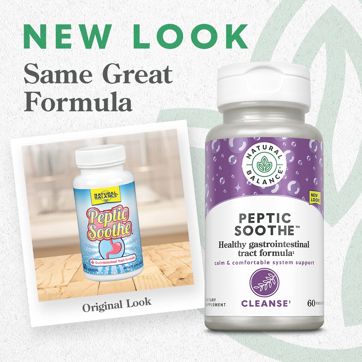 Natural Balance Peptic Soothe | Gastrointestinal Formula for Healthy Digestion Support | with Zinc Carnosine, L-Glutamine & Mastic Gum | 60 VegCaps