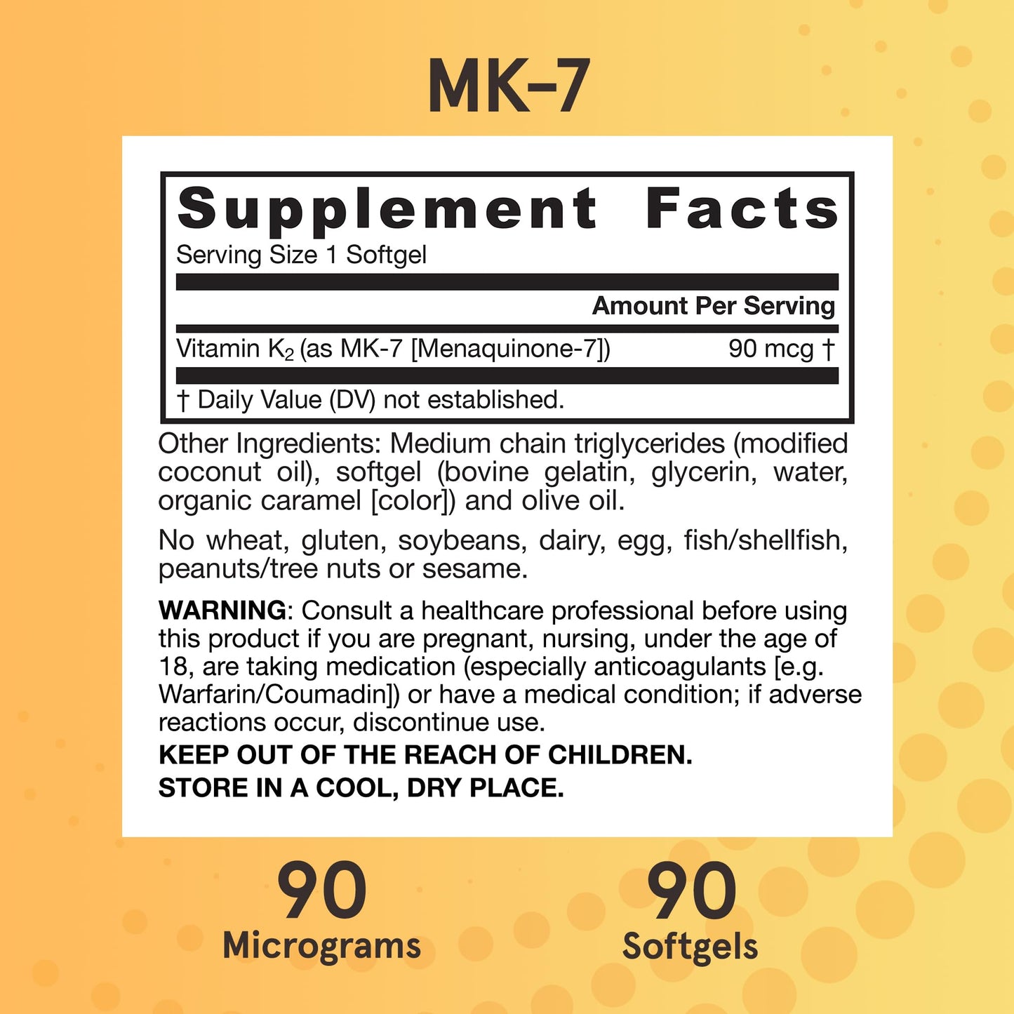 Jarrow Formulas MK-7 90 mcg - Bioactive Form of Vitamin K2 - 90 Servings (Softgels) - For Bone & Cardiovascular Health - Vitamin K2 MK-7 Dietary Supplement - K2 Vitamin Supplement MK-7 - Gluten Free