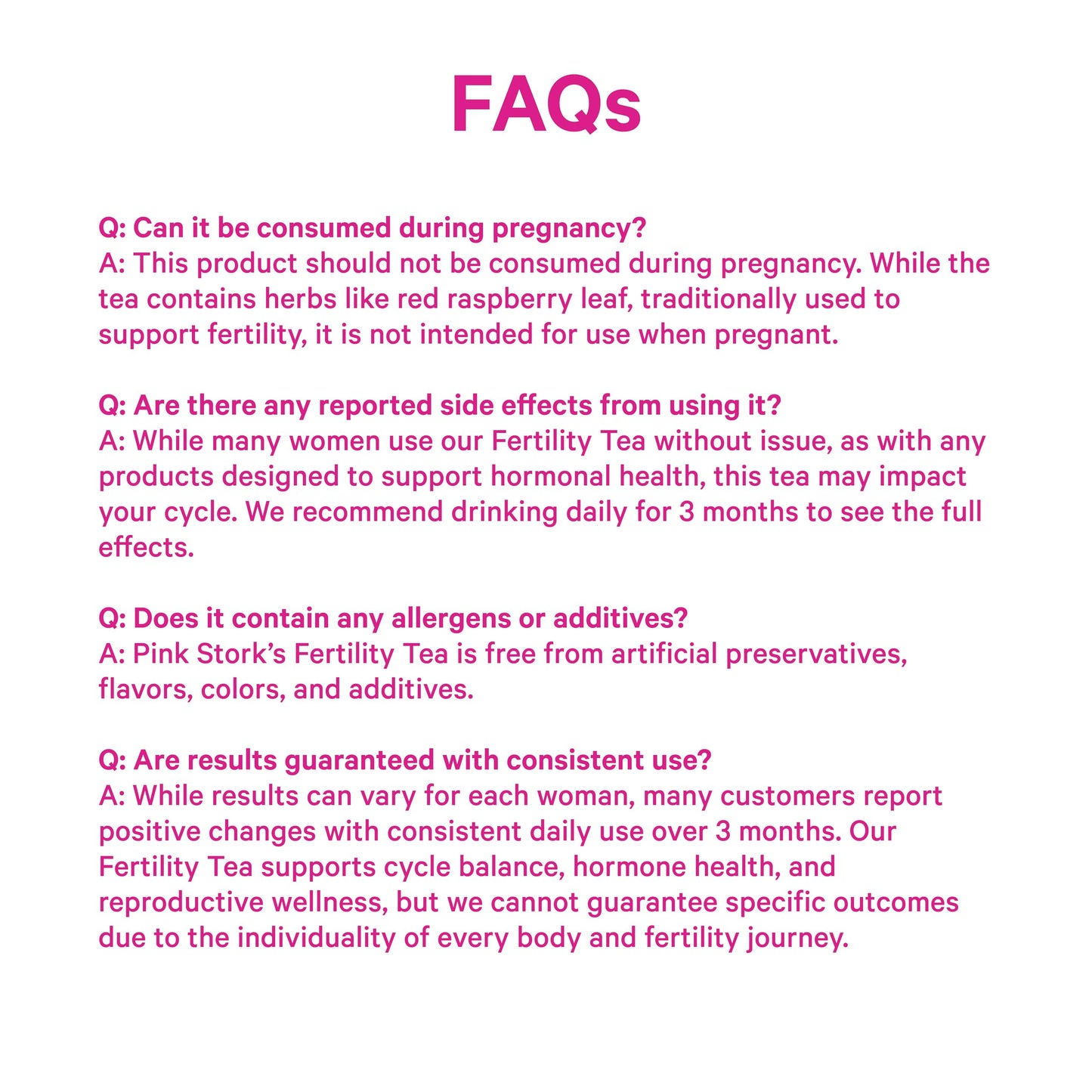 Pink Stork Organic Fertility Tea for Women with Chaste Tree Berries (Vitex) to Support Conception for Her - Hormone Balance with Mint and Red Raspberry Leaf, 15 Sachets