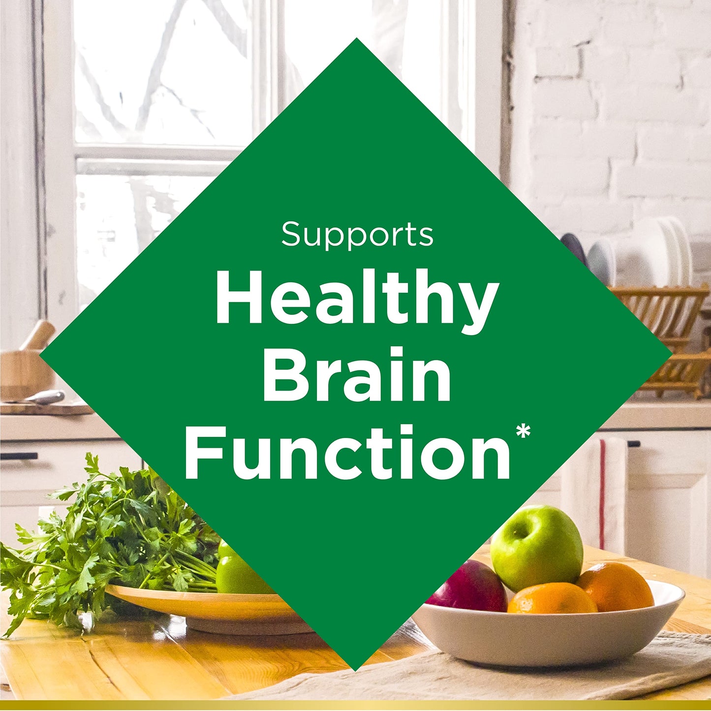 Nature's Bounty Ginkgo Biloba, Supports Healthy Brain Function, Herbal Supplement, 60 Mg, 200 Capsules