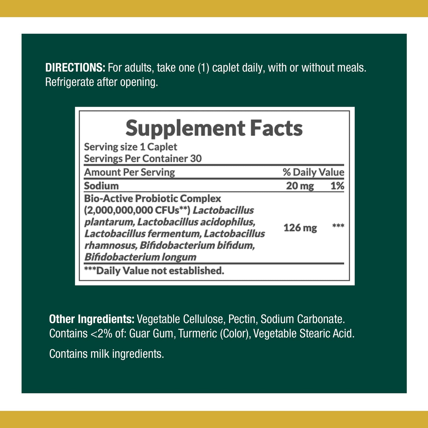 Nature's Bounty Probiotic, Controlled Delivery Dietary Supplement, Delivers Friendly Bacteria to Digestive, and Immune Systems, 30 Caplets