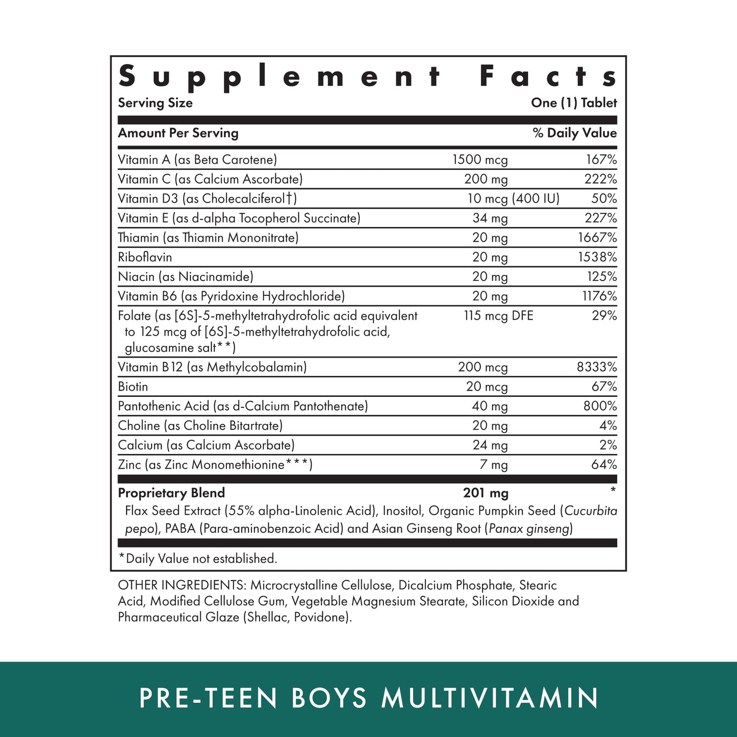 MICHAEL'S Health Naturopathic Programs Pre-Teen Boys Daily Multivitamin - 60 Vegetarian Tablets - with Male Herbal Blend - Kosher - 60 Servings