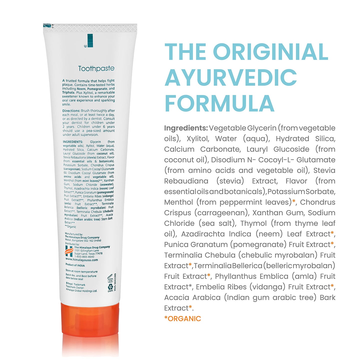Himalaya Botanique Original Neem & Pomegranate Botanical Toothpaste, Fights Plaque, Brightens Teeth, Fluoride Free, No Artificial Flavors, SLS Free, Cruelty Free, Foaming, Mint Flavor, 5.29 Oz,1 Pack…