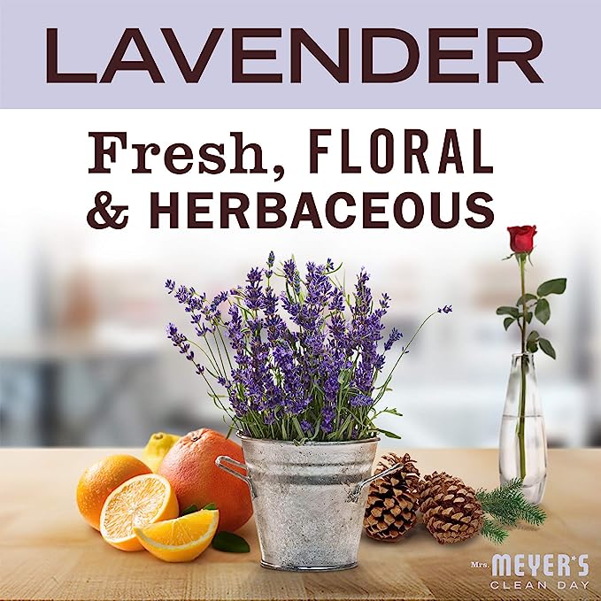 Mrs. Meyer's Hand Soap Refill, Made with Essential Oils, Biodegradable Formula, Lavender, 33 fl. oz