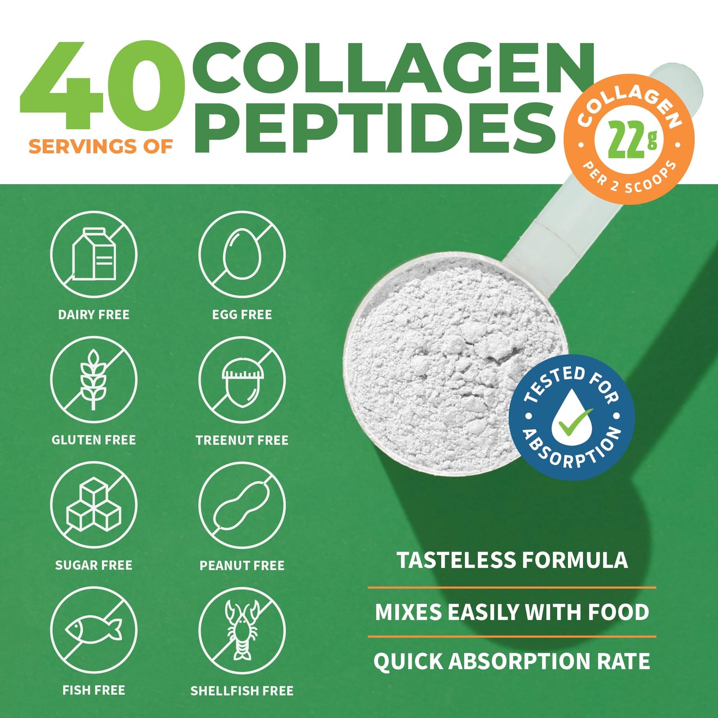 Pre-Order | Arrives in 5–10 Days – Collagen Peptides Powder Unflavored - Hydrolyzed Collagen Protein Powder Type 1, 2 & 3 - Grass Fed Keto Collagen Powder for Women & Men - Vital Hair, Skin, Nails, Joints, Recovery, 11g Per Serving