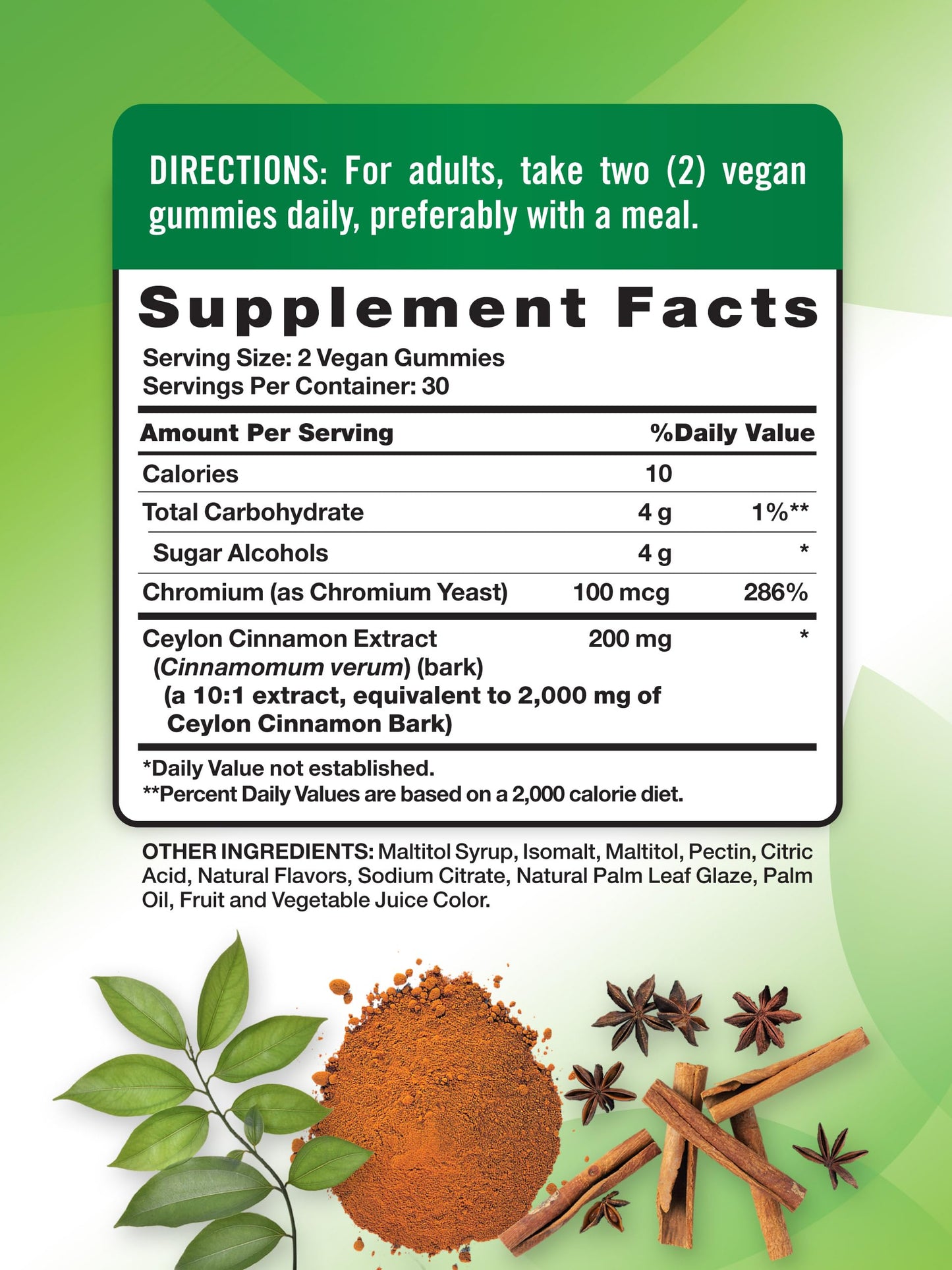 Nature's Truth Ceylon Cinnamon Gummies | 2000mg | Sugar Free | 60 Count | Vegan, Non-GMO & Gluten Free Supplement