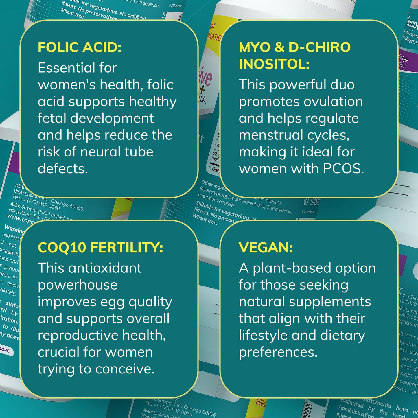 Pre-Order | Arrives in 5–10 Days – CONCEIVE PLUS Ovulation + Women's Fertility Combo, Supports Fertility and Ovarian Regulation, 60 + 120 Capsules