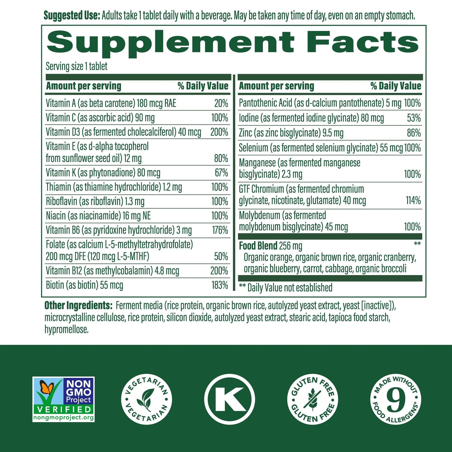 MegaFood Women's 55+ One Daily Multivitamin for Women - with Vitamin A, C, D3 & E for Optimal Aging Support - Plus Real Food - Bone & Immune Support Supplement - Vegetarian - 90 Tabs