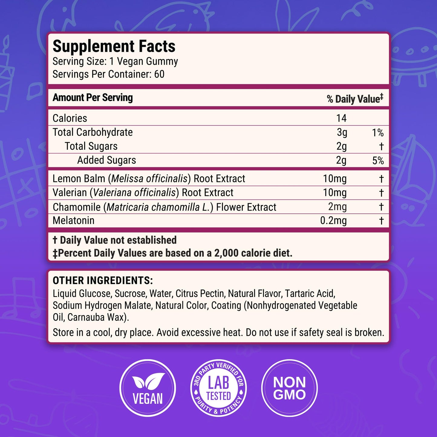 Nested Naturals Luna Kids Sleep Gummies - Non-Habit Forming Kids Melatonin Gummy with Valerian Root, Chamomile, and Lemon Balm - Children's Melatonin Sleep Aid - Mixed Berry, 60 Vegan Gummies