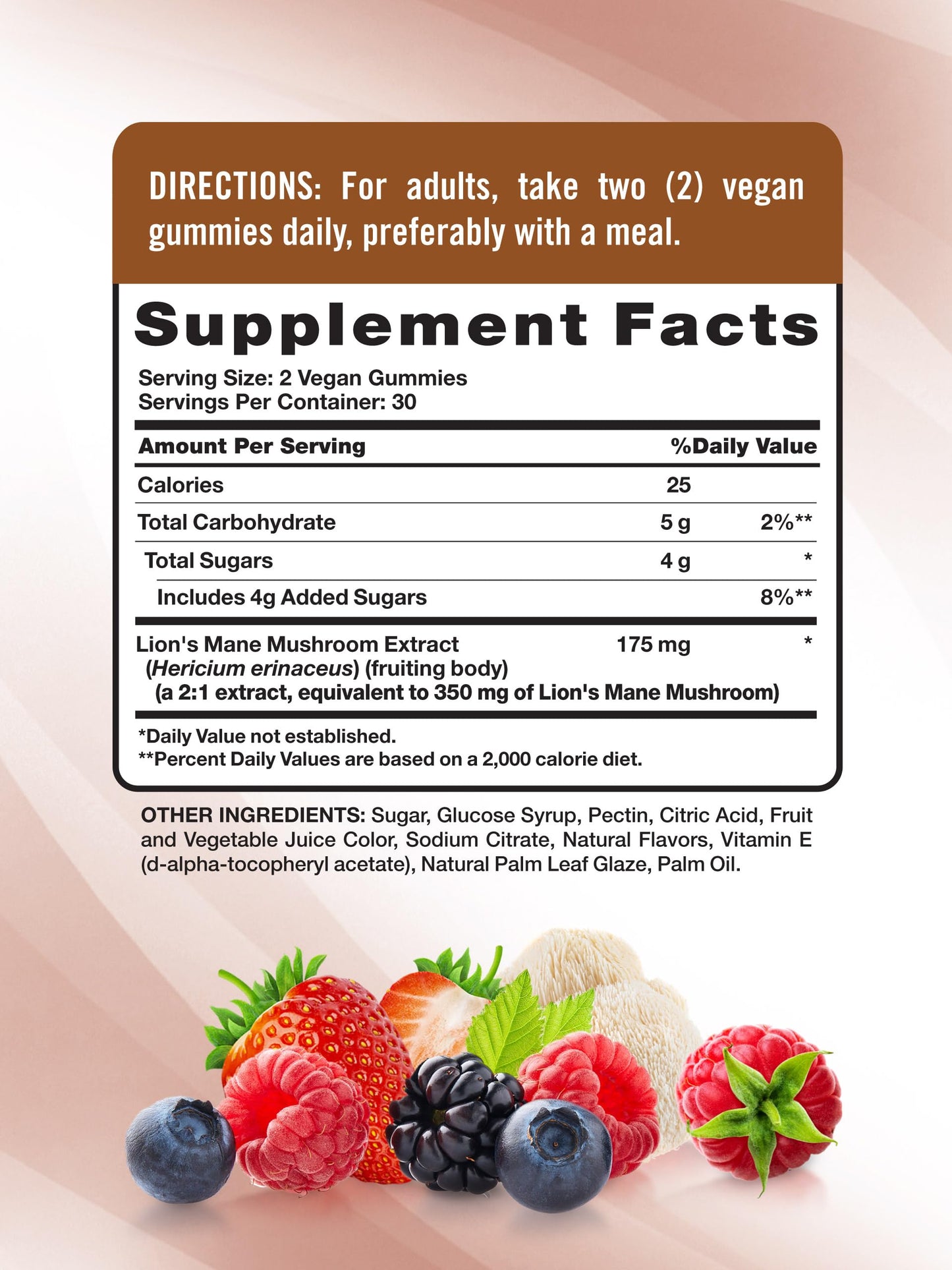Nature's Truth Lion's Mane Gummies for Adults | 60 Count | Mixed Berry Flavor | Vegan, Non-GMO, & Gluten Free Supplement