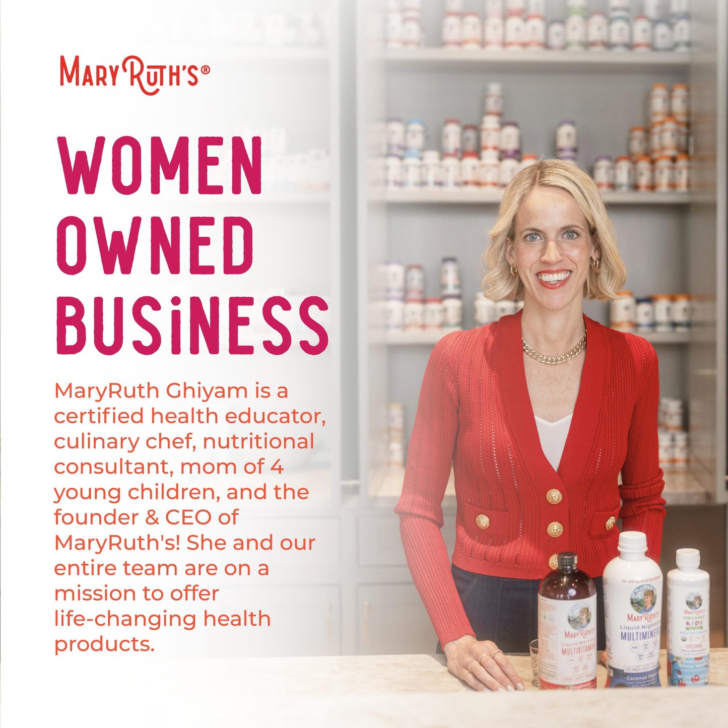 MaryRuth Organics 3-in-1 Daily Health Probiotics for Women | Clinically Tested | Hormone Support & Gut Health Supplement | 50 Billion CFU | Allergen Free | 30 ct